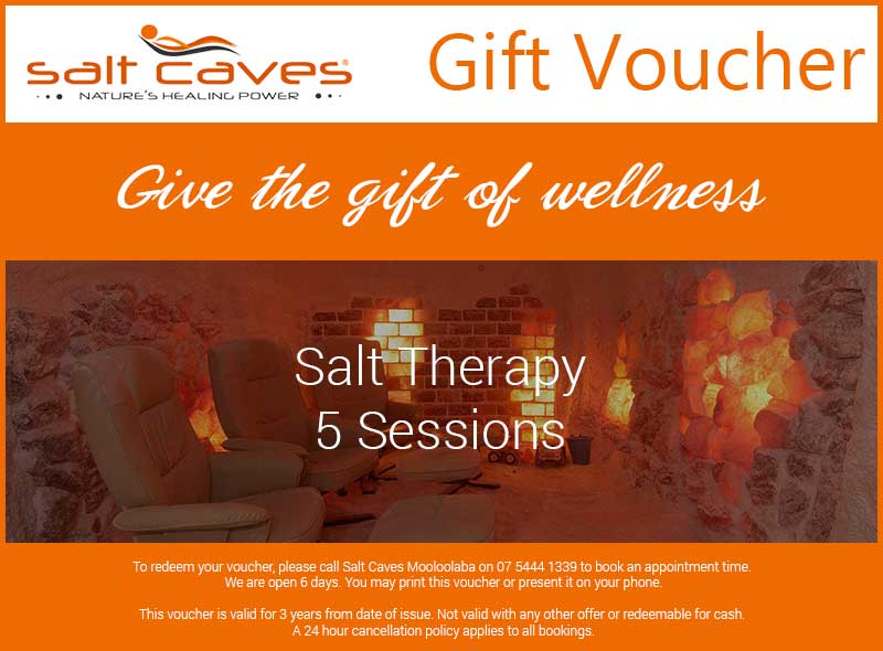 Salt Therapy Gift Voucher 5 Sessions