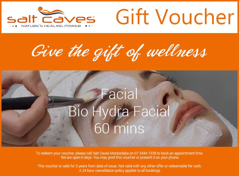 Salt Caves Facial Gift Voucher: Bio Hydra Facial 60 mins