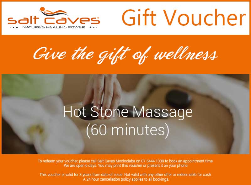 Hot Stone Massage Gift Voucher | 60 minutes